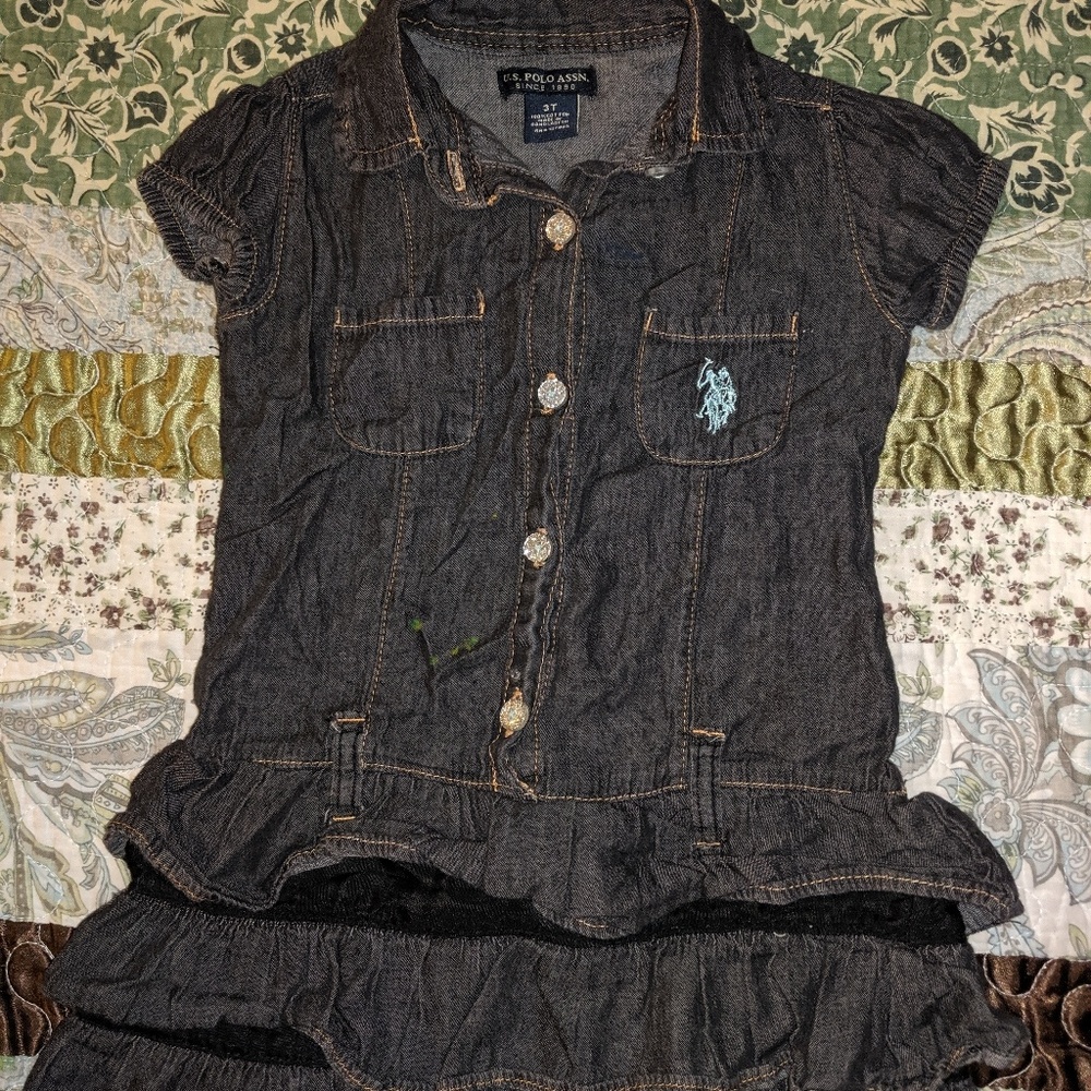 3T girls denim dress